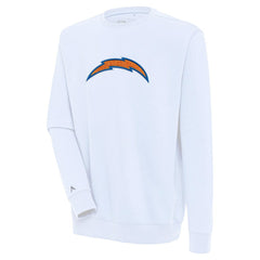 Antigua Victory Crewneck Pullover Sweatshirt - Los Angeles Chargers Pullover