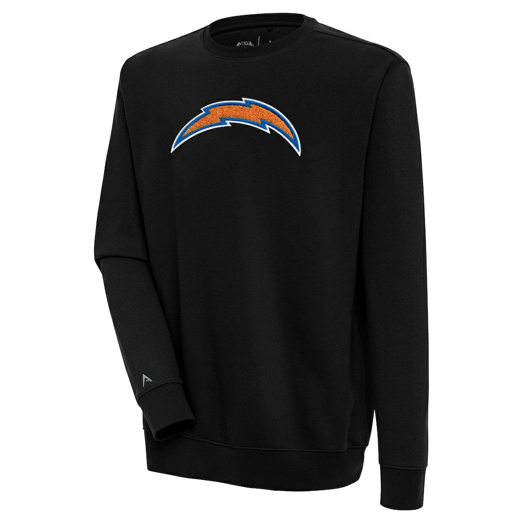 Antigua Victory Crewneck Pullover Sweatshirt - Los Angeles Chargers Pullover