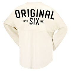NHL Toronto Maple Leafs Fanatics Women's Original Six Lace-Up Spirit Jersey Long Sleeve T-Shirt