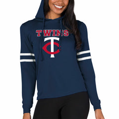 Navy Minnesota Twins Concepts Sport Women's Marathon Lightweight Lounge Pullover Hoodie