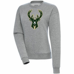 Milwaukee Bucks Antigua Women's Victory Crewneck Pullover Sweatshirt