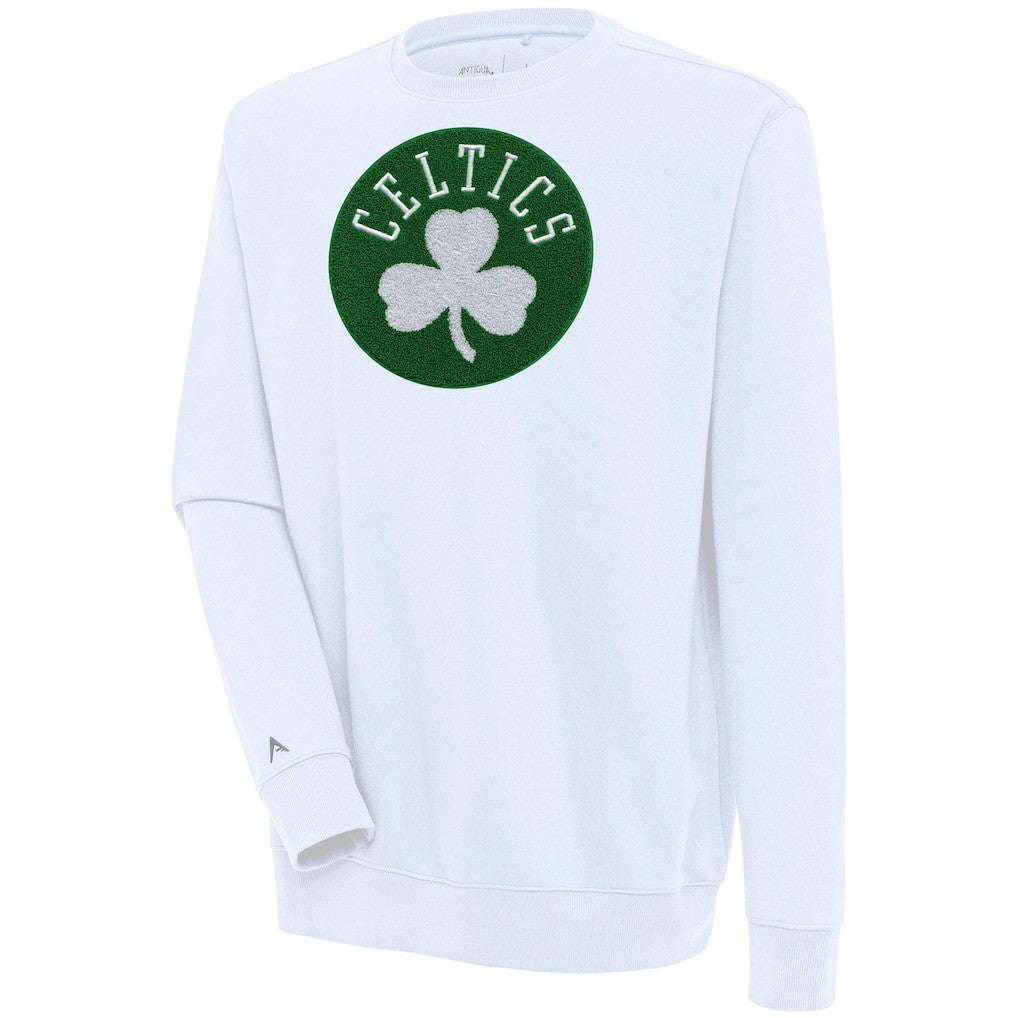 Boston Celtics Antigua Victory Crewneck Pullover Sweatshirt