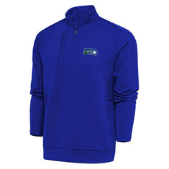 Adult Throwback Logo Generation Quarter-Zip Pullover Top - Seattle Seahawks Pullover