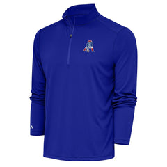 Adult Throwback Logo Tribute Quarter-Zip Pullover - New England Patriots Pullover