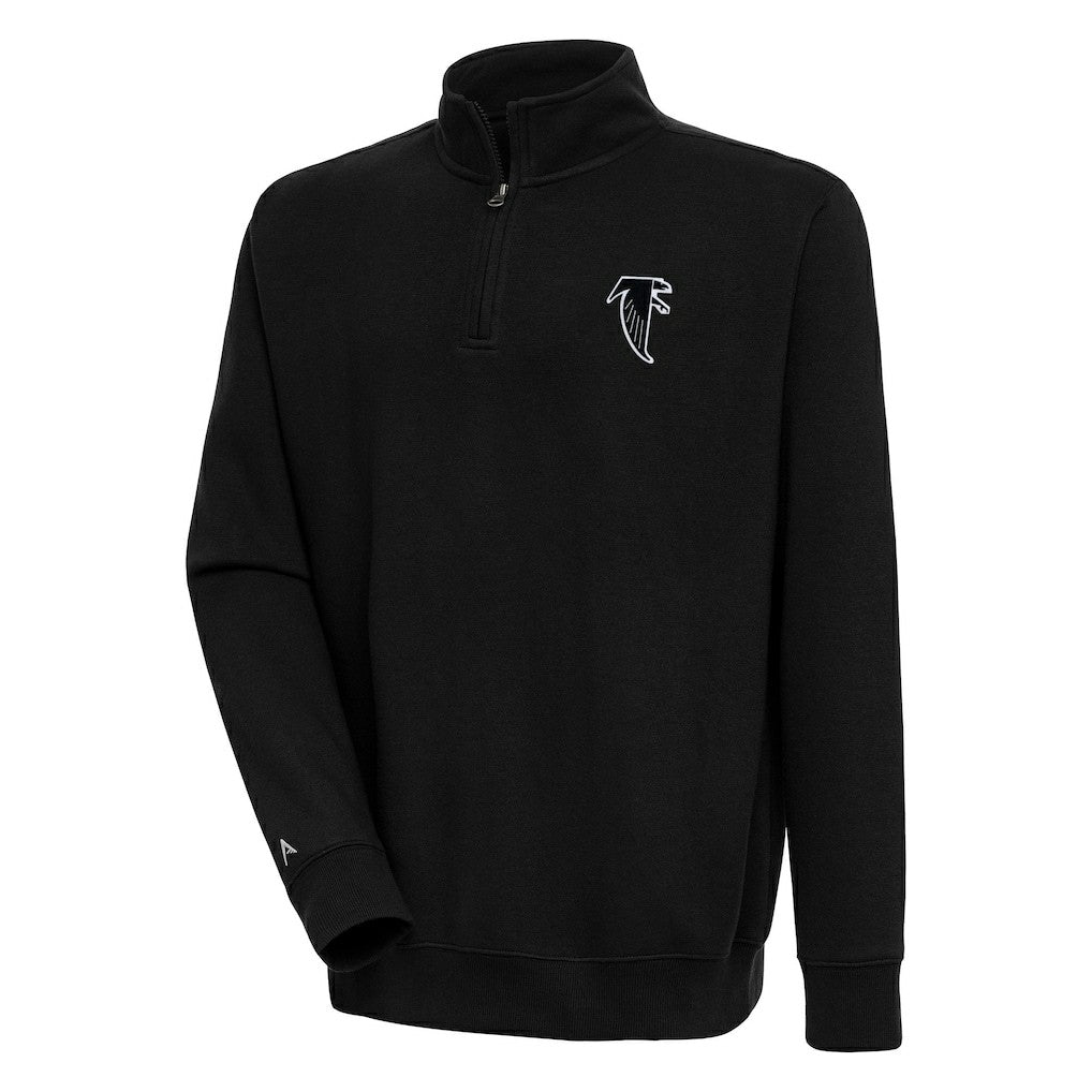 Adult Throwback Logo Victory Quarter-Zip Pullover Top - Atlanta Falcons Pullover