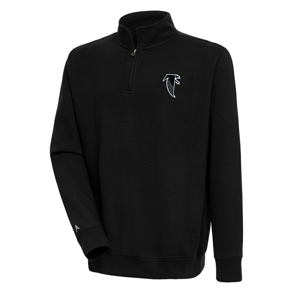 Adult Throwback Logo Victory Quarter-Zip Pullover Top - Atlanta Falcons Pullover