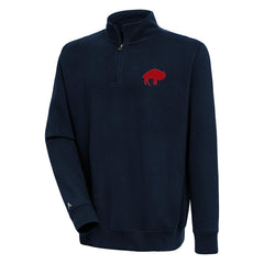 Adult Throwback Logo Victory Quarter-Zip Pullover Top - Buffalo Bills Pullover