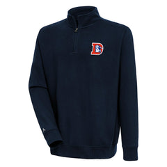 Adult Throwback Logo Victory Quarter-Zip Pullover Top - Denver Broncos Pullover