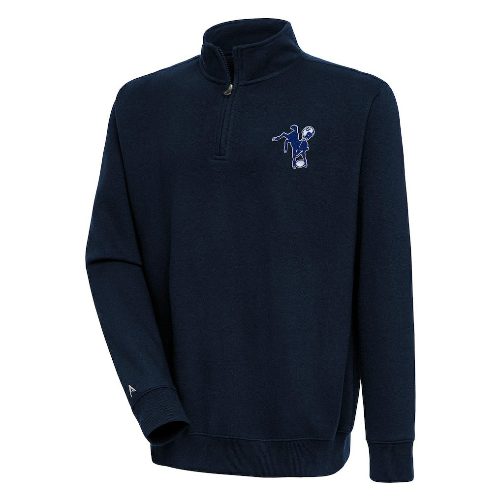 Adult Throwback Logo Victory Quarter-Zip Pullover Top - Indianapolis Colts Pullover