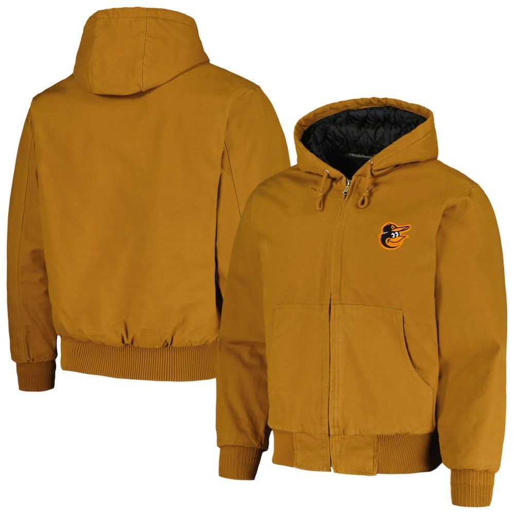 Brown Baltimore Orioles Dunbrooke Dakota Work Full-Zip Hoodie Jacket