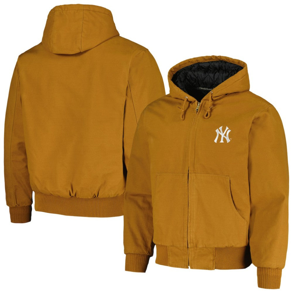 Brown New York Yankees Dunbrooke Dakota Work Full-Zip Hoodie Jacket