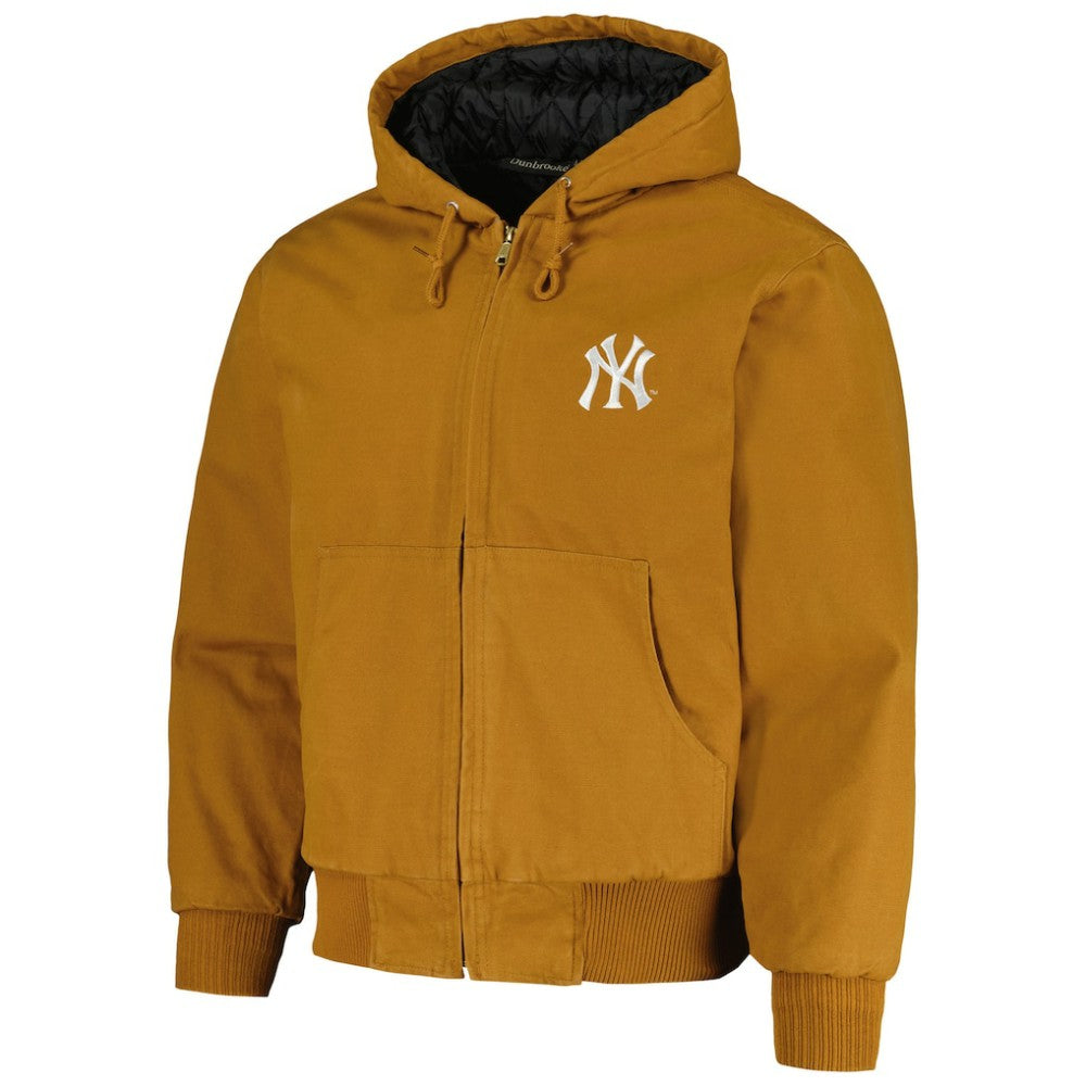 Brown New York Yankees Dunbrooke Dakota Work Full-Zip Hoodie Jacket