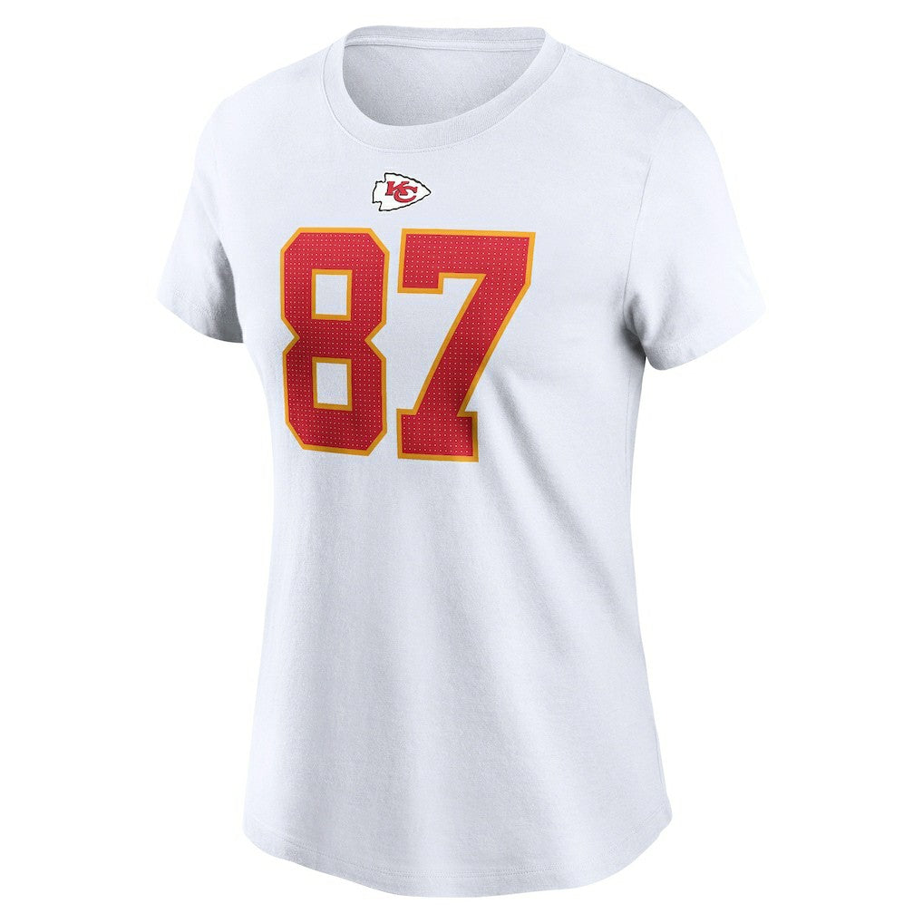 Travis Kelce  Women's Player Name & Number T-Shirt - Kansas City Chiefs T-shirts