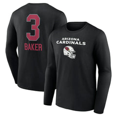 Budda Baker  Team Wordmark Player Name & Number Long Sleeve T-Shirt - Arizona Cardinals T-shirts