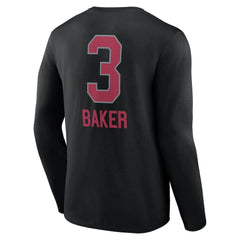 Budda Baker  Team Wordmark Player Name & Number Long Sleeve T-Shirt - Arizona Cardinals T-shirts