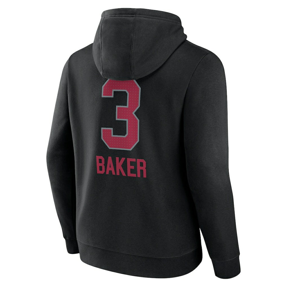 Budda Baker  Team Wordmark Player Name & Number Pullover Hoodie - Arizona Cardinals Hoodies