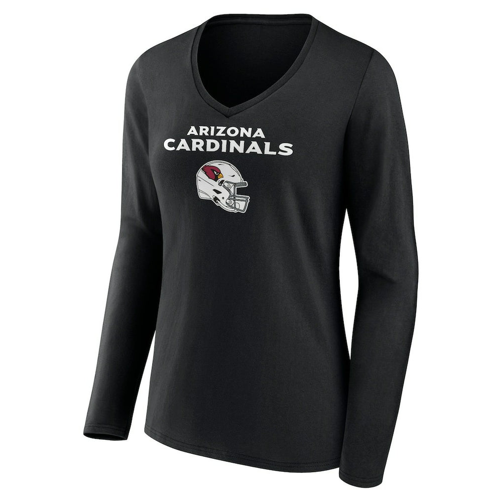 Budda Baker  Women's Team Wordmark Player Name & Number Long Sleeve V-Neck T-Shirt - Arizona Cardinals T-shirts