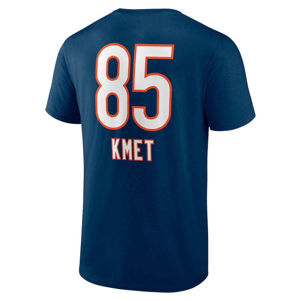 Cole Kmet  Team Wordmark Player Name & Number T-Shirt - Chicago Bears T-shirts