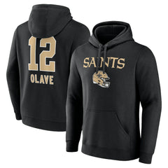 Chris Olave  Team Wordmark Player Name & Number Pullover Hoodie - New Orleans Saints Hoodies