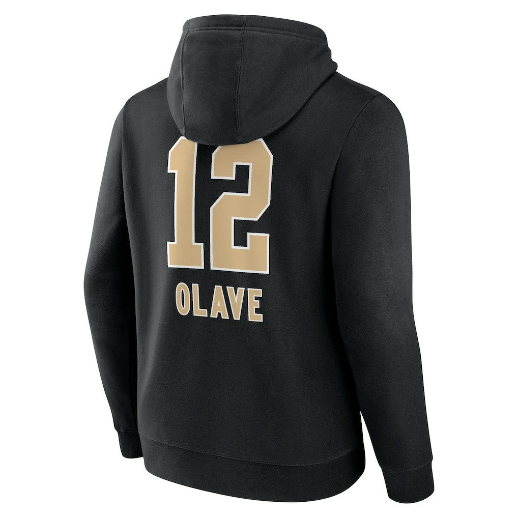 Chris Olave  Team Wordmark Player Name & Number Pullover Hoodie - New Orleans Saints Hoodies