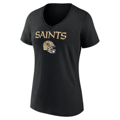 Chris Olave  Women's Team Wordmark Player Name & Number V-Neck T-Shirt - New Orleans Saints T-shirts