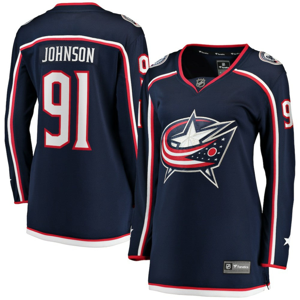 NHL Kent Johnson Columbus Blue Jackets Fanatics Women's Home Breakaway Player Jersey