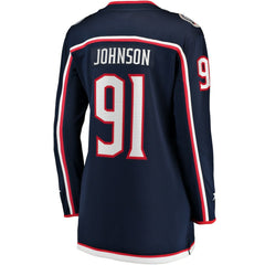 NHL Kent Johnson Columbus Blue Jackets Fanatics Women's Home Breakaway Player Jersey