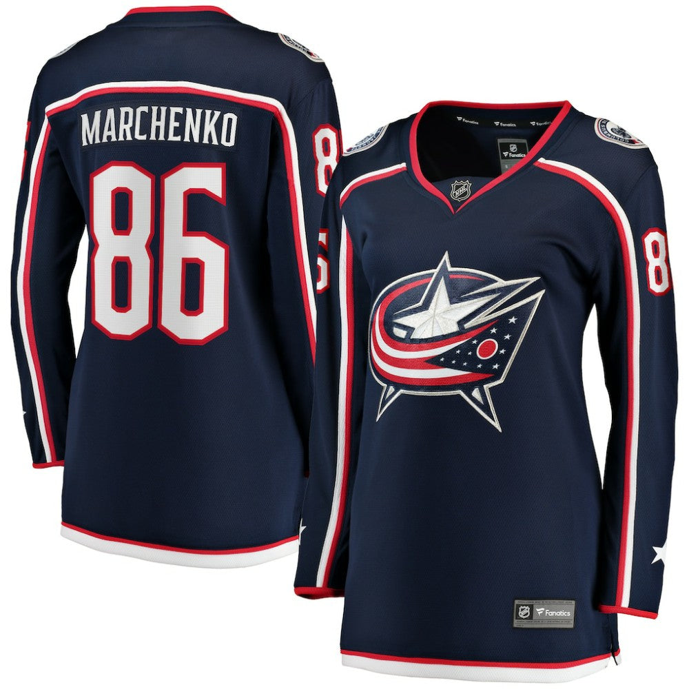 NHL Kirill Marchenko Columbus Blue Jackets Fanatics Women's Home Breakaway Player Jersey