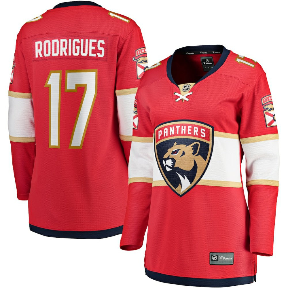 NHL Evan Rodrigues Florida Panthers Fanatics Women's Home Breakaway Player Jersey