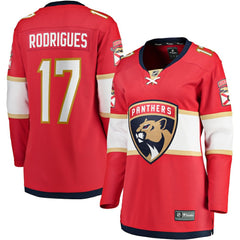 NHL Evan Rodrigues Florida Panthers Fanatics Women's Home Breakaway Player Jersey