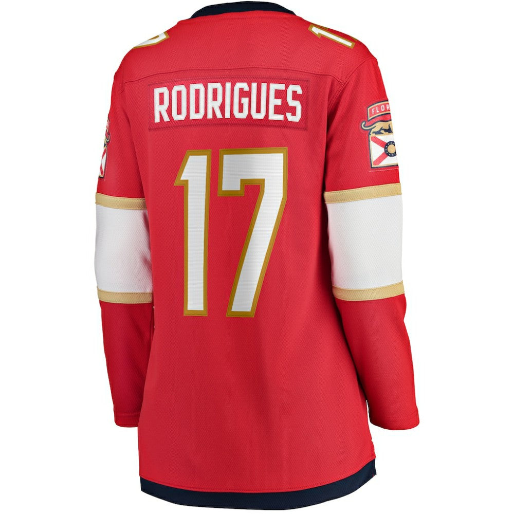 NHL Evan Rodrigues Florida Panthers Fanatics Women's Home Breakaway Player Jersey