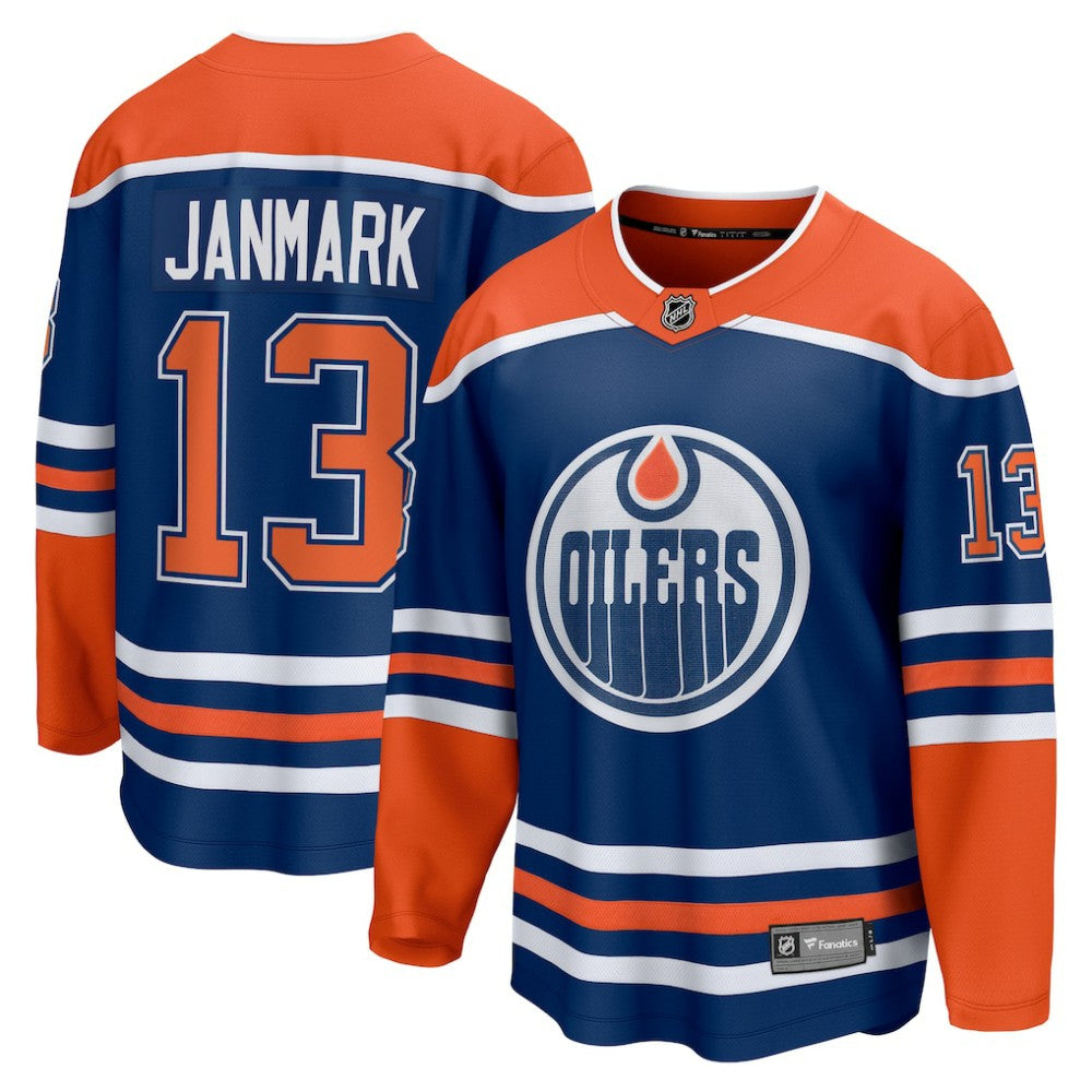NHL Mattias Janmark Edmonton Oilers Fanatics Home Breakaway Jersey