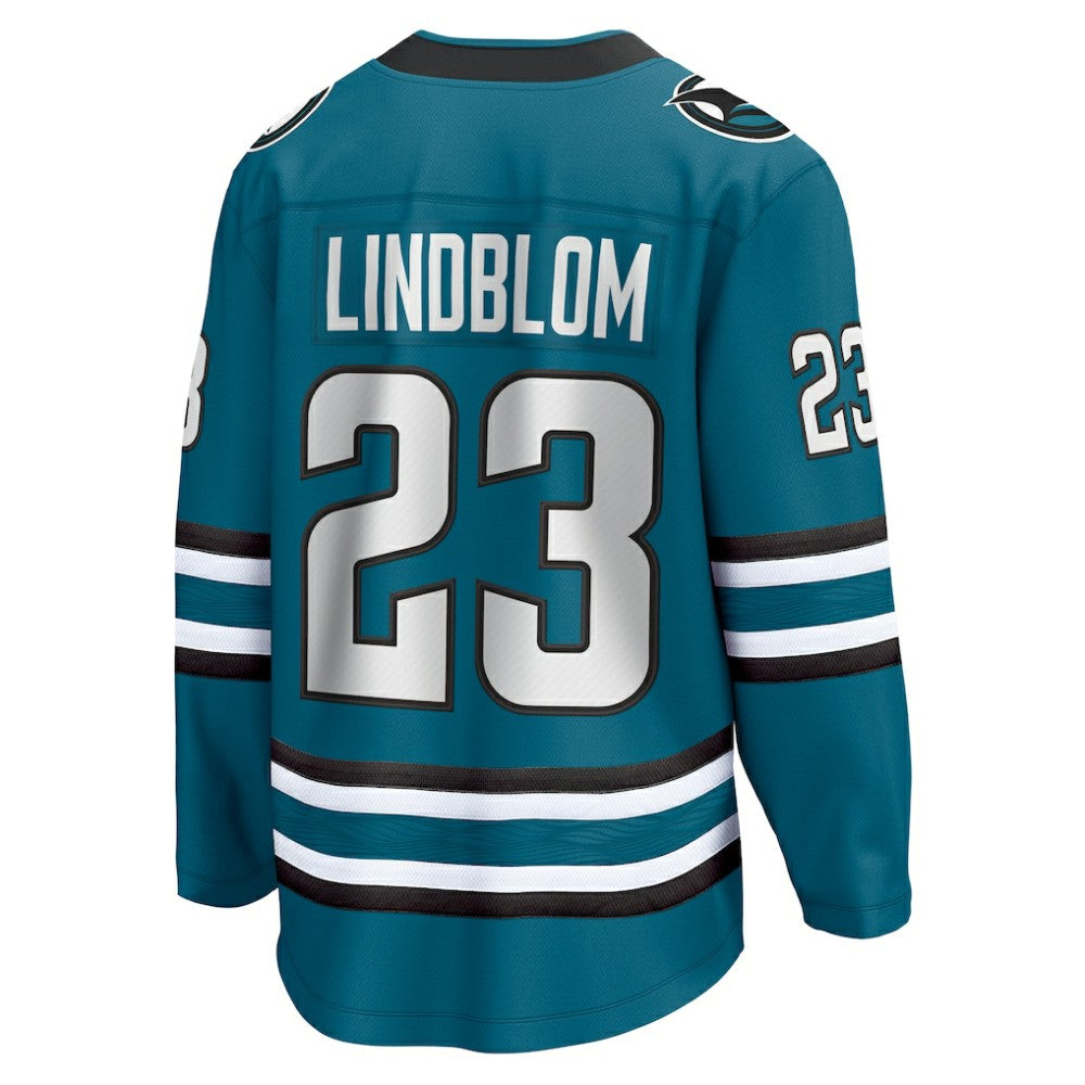 NHL Oskar Lindblom San Jose Sharks Fanatics Home Breakaway Jersey