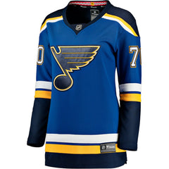 NHL Oskar Sundqvist St. Louis Blues Fanatics Women's Home Breakaway Player Jersey