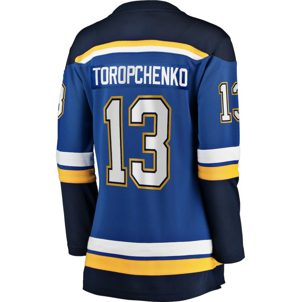 NHL Alexey Toropchenko St. Louis Blues Fanatics Women's Home Breakaway Player Jersey