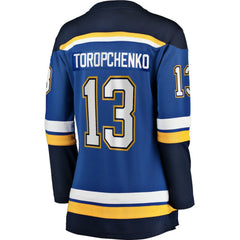 NHL Alexey Toropchenko St. Louis Blues Fanatics Women's Home Breakaway Player Jersey
