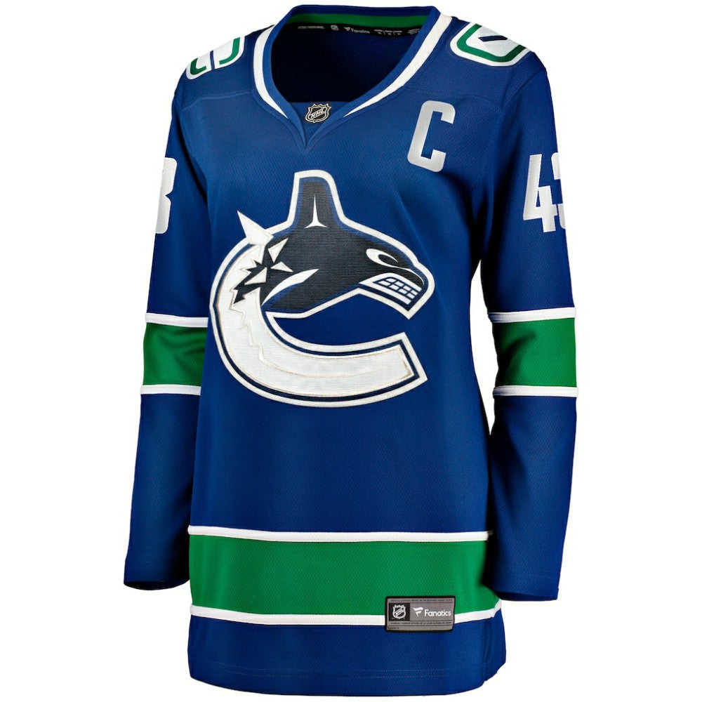 NHL Quinn Hughes Vancouver Canucks Fanatics Women's Home Breakaway Player Jersey