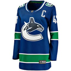 NHL Quinn Hughes Vancouver Canucks Fanatics Women's Home Breakaway Player Jersey