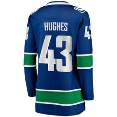 NHL Quinn Hughes Vancouver Canucks Fanatics Women's Home Breakaway Player Jersey