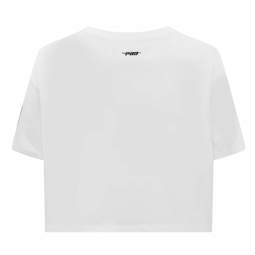 NHL Vegas Golden Knights Pro Standard Women's Boxy Script Tail Cropped T-Shirt