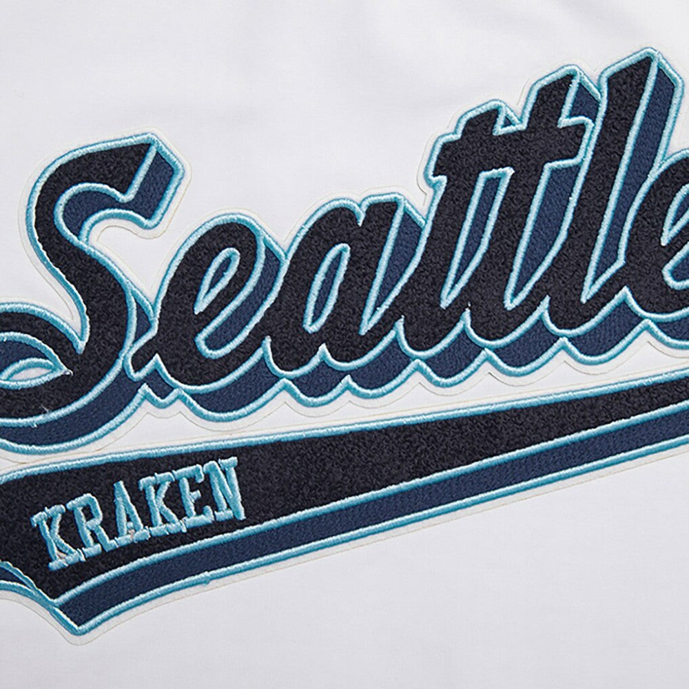 NHL Seattle Kraken Pro Standard Women's Boxy Script Tail Cropped T-Shirt
