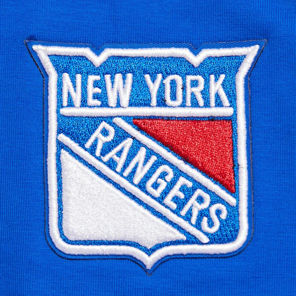 NHL New York Rangers Pro Standard Women's Boxy Script Tail Cropped T-Shirt