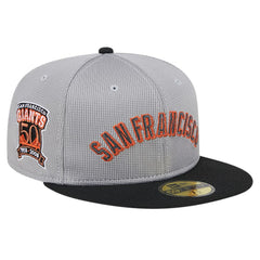 Gray San Francisco Giants New Era Pivot Mesh 59FIFTY Fitted Hat