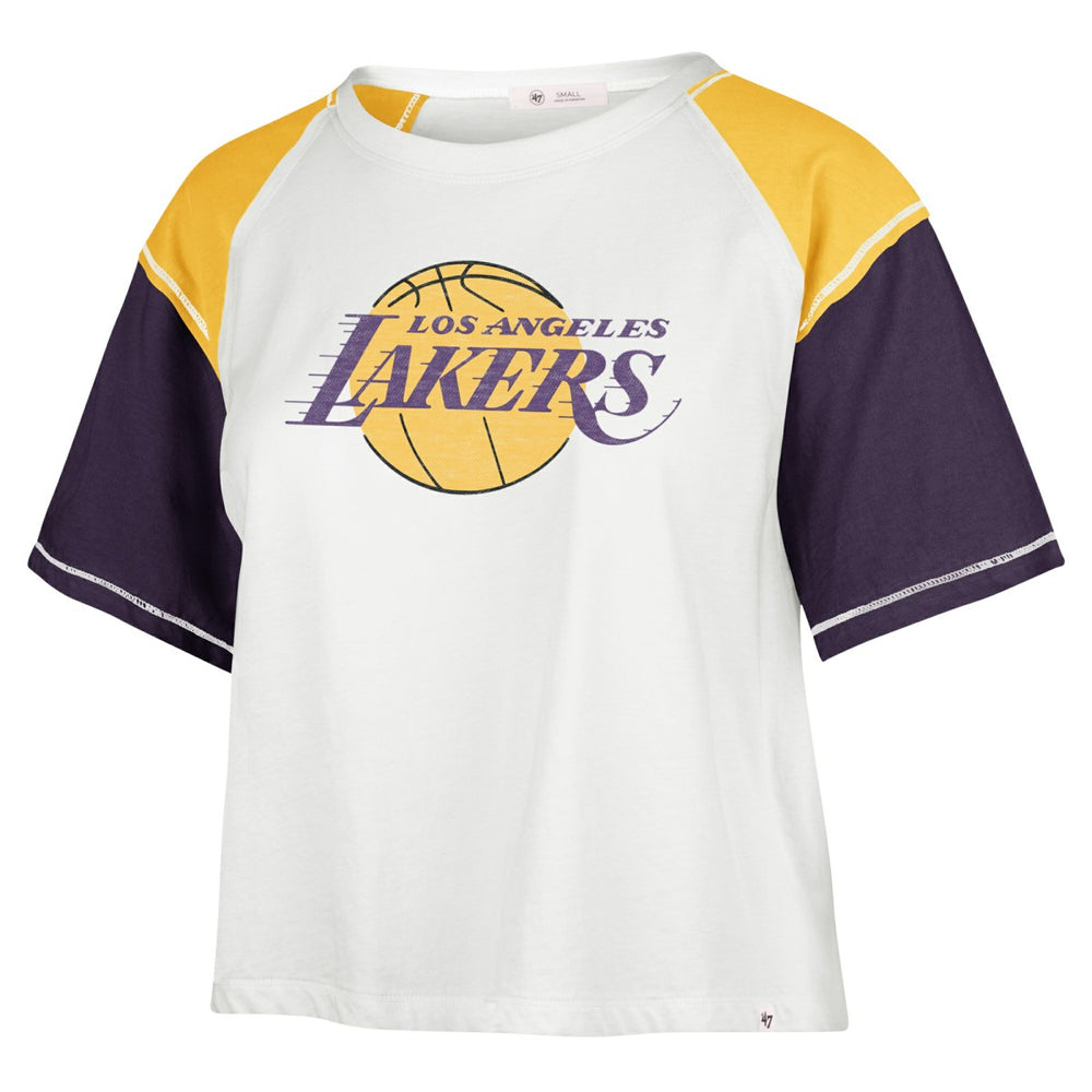 47 brand Los Angeles Lakers '47 Women's Premier Raglan Cropped T-Shirt