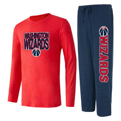 Washington Wizards Concepts Sport Meter Long Sleeve Top & Pants Sleep Set