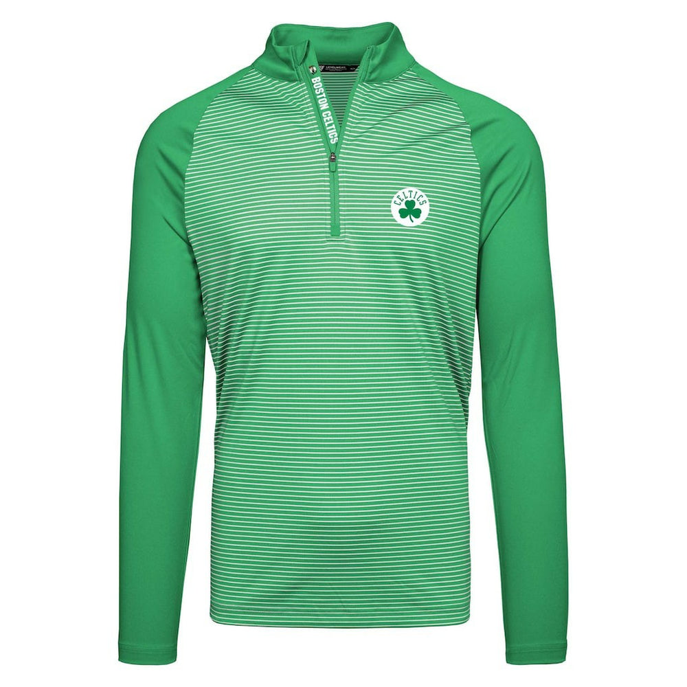 Boston Celtics Levelwear Charter Insignia Core Quarter-Zip Pullover Top