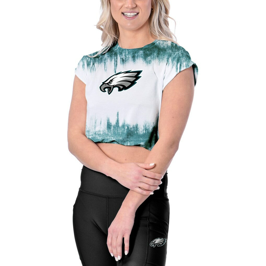 Certo Women's Cropped Framework T-Shirt - Philadelphia Eagles T-shirts