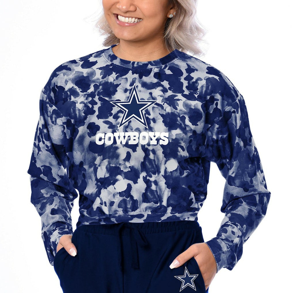 Certo Women's Cropped Long Sleeve T-Shirt - Dallas Cowboys T-shirts