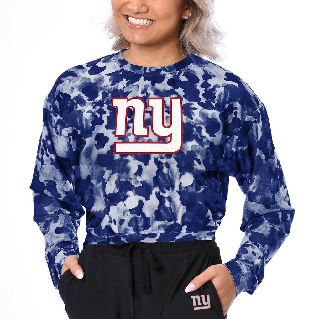 Certo Women's Cropped Long Sleeve T-Shirt - New York Giants T-shirts