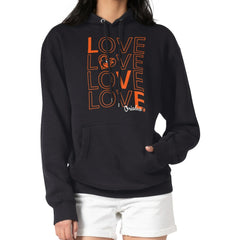 Black Baltimore Orioles G-III 4Her by Carl Banks Women's Love Graphic Fleece Hoodie
